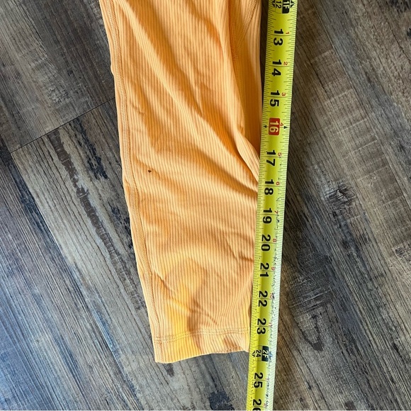Lululemon Align High Rise Mango Dream Orange Ribbed Leggings Womens Size 8 - Picture 5 of 9